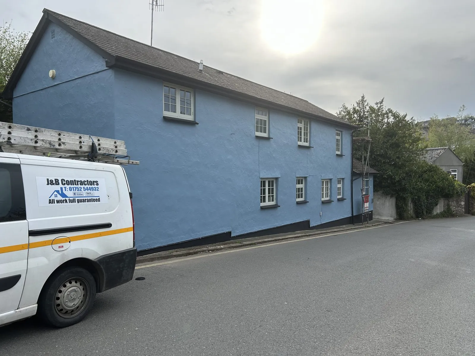 Exterior painting of a detached house in Helston