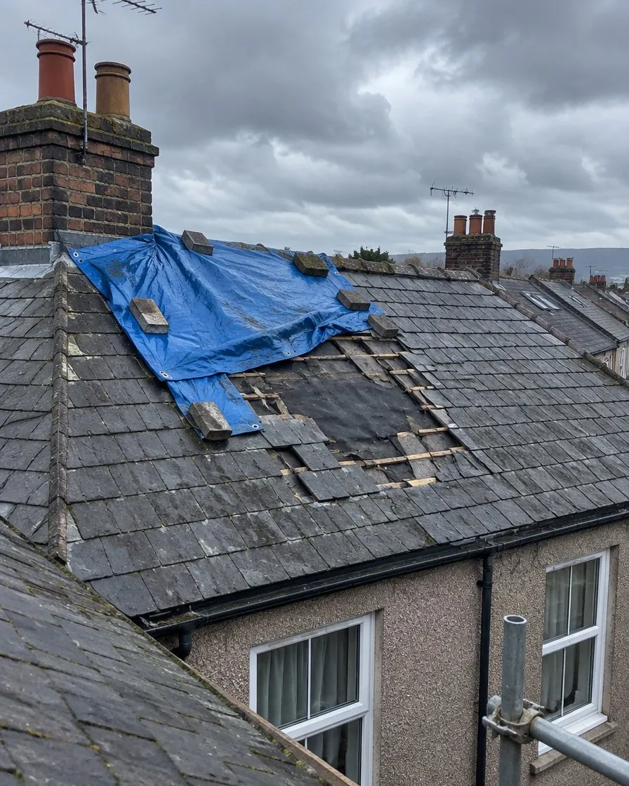 Storm damage and insurance work in Helston